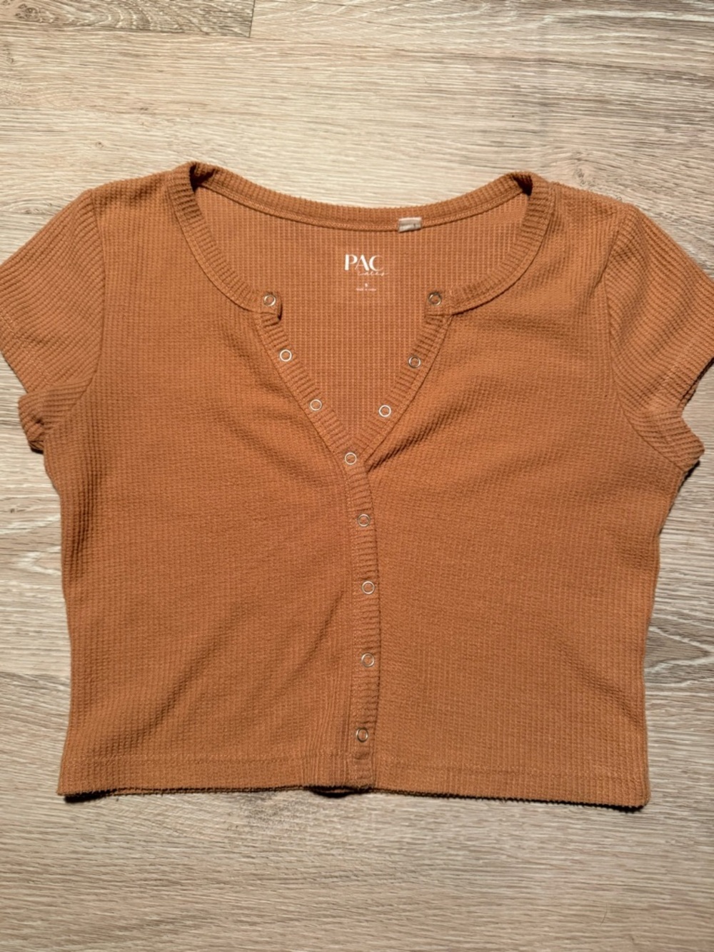 PACSUN Waffle Cropped Tee